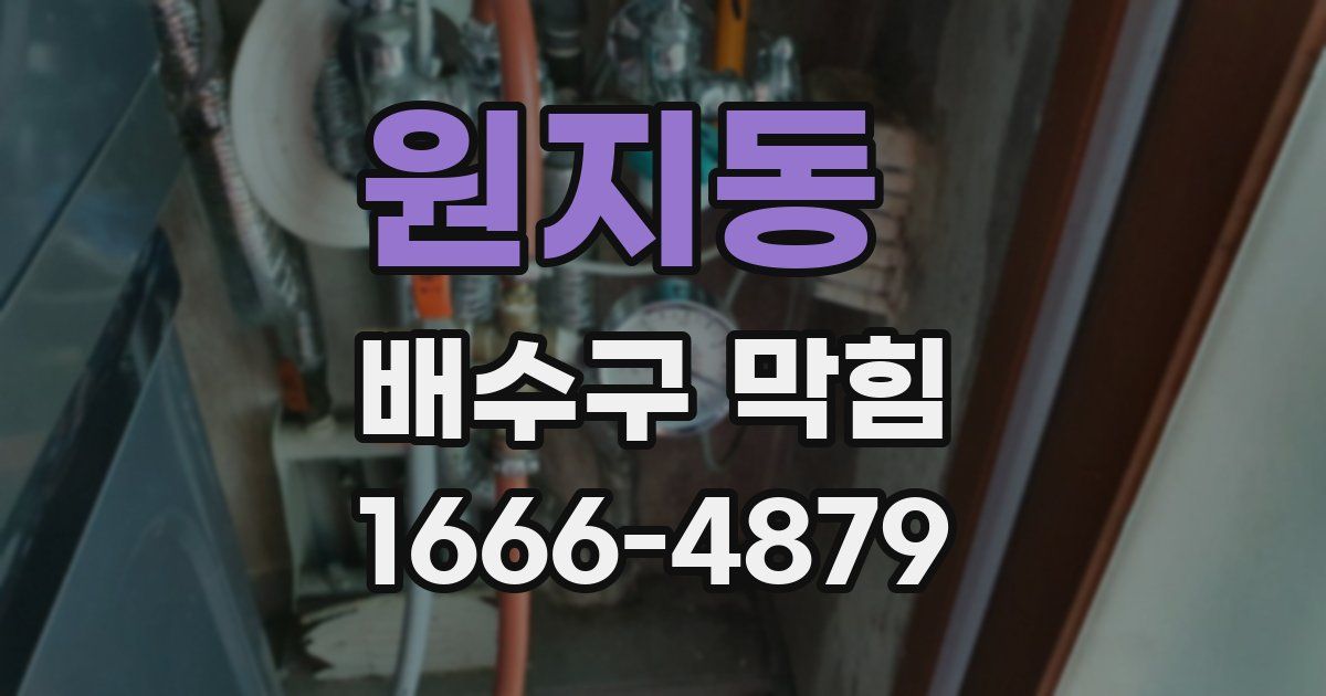 원지동 배수구 막힘