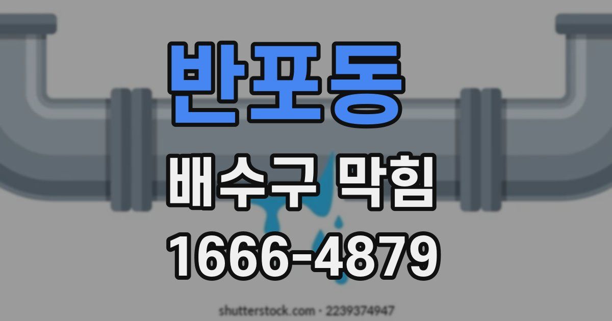 반포동 배수구 막힘