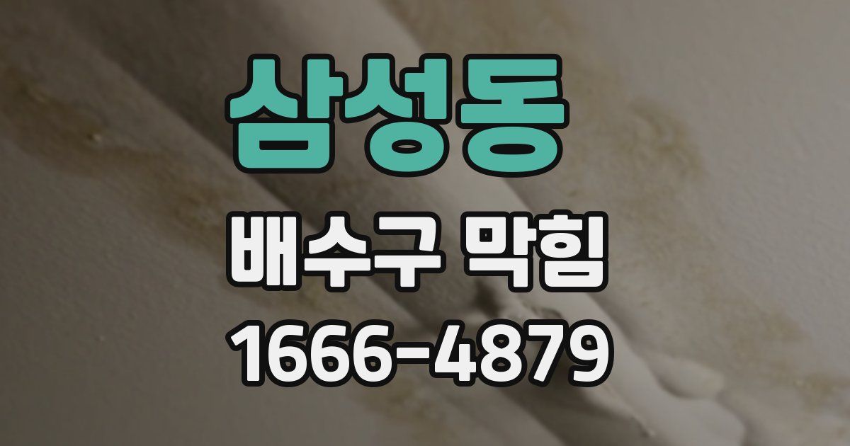 삼성동 배수구 막힘