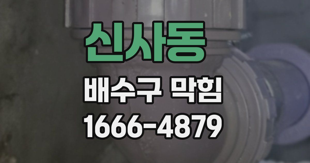 신사동 배수구 막힘