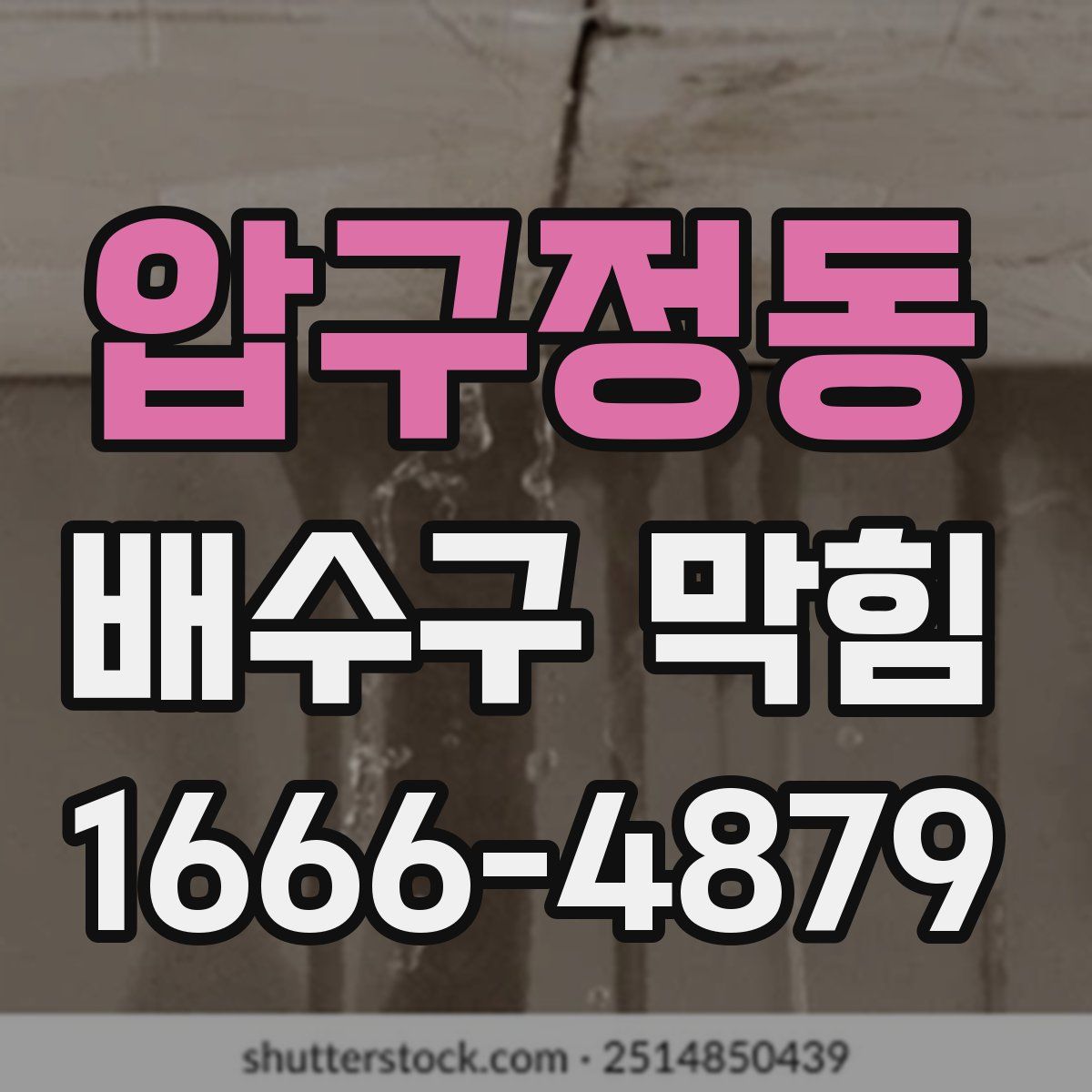 압구정동 배수구 막힘