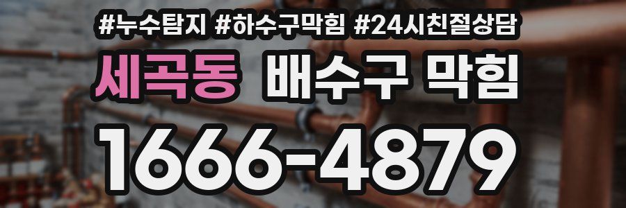 세곡동 배수구 막힘