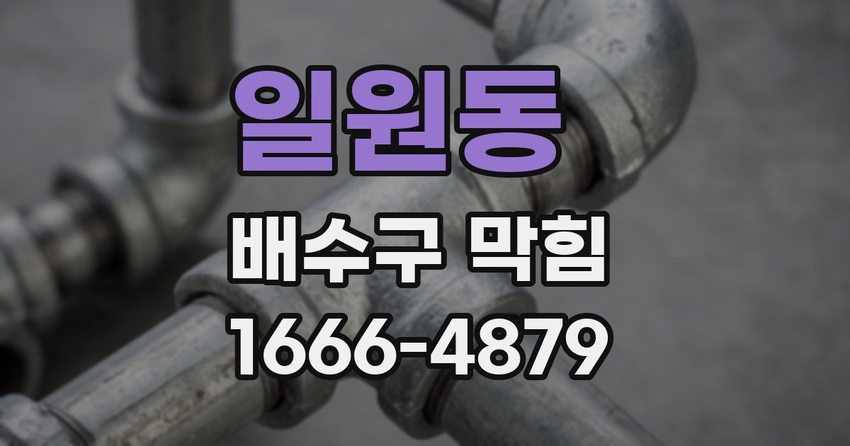 일원동 배수구 막힘