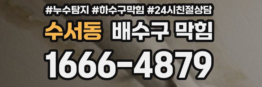수서동 배수구 막힘