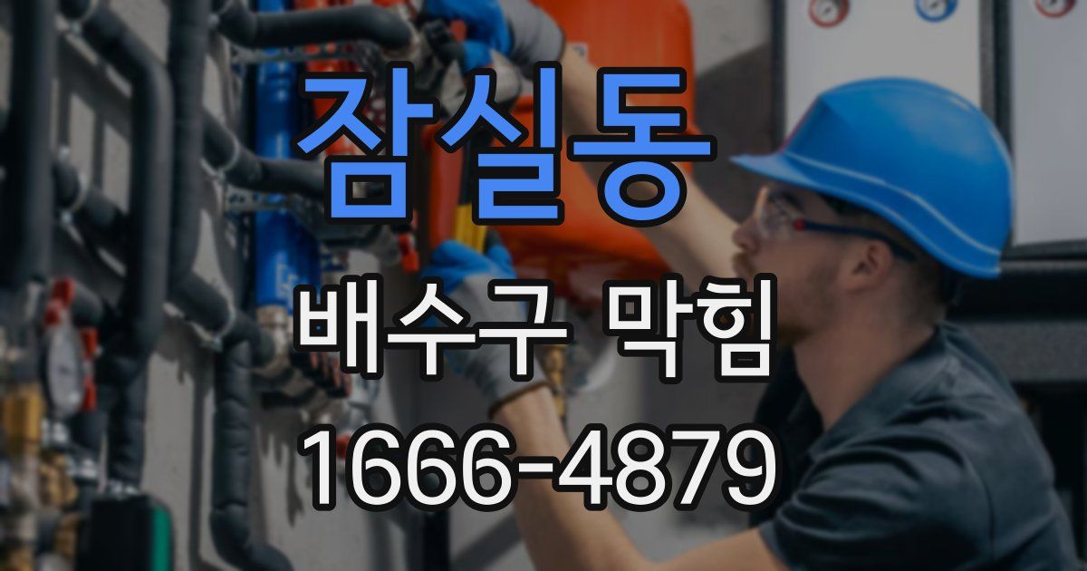 잠실동 배수구 막힘