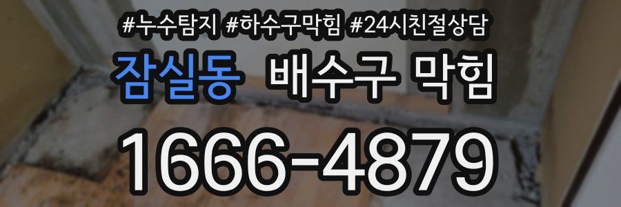 잠실동 배수구 막힘