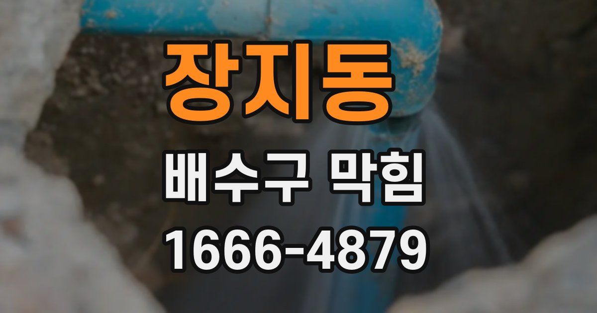 장지동 배수구 막힘