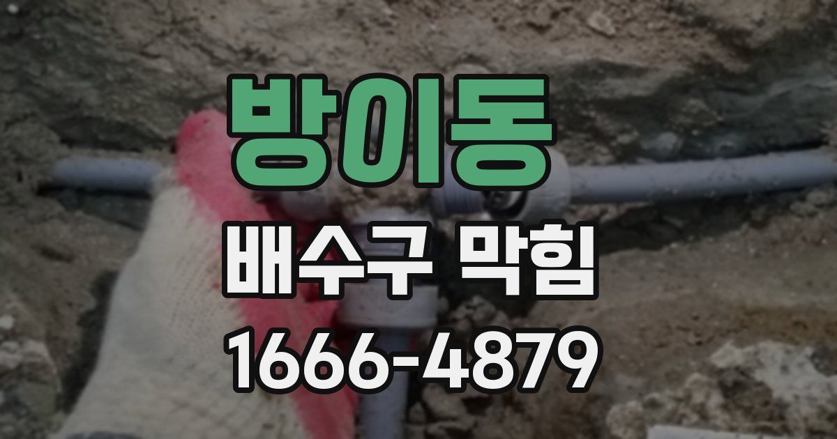 방이동 배수구 막힘