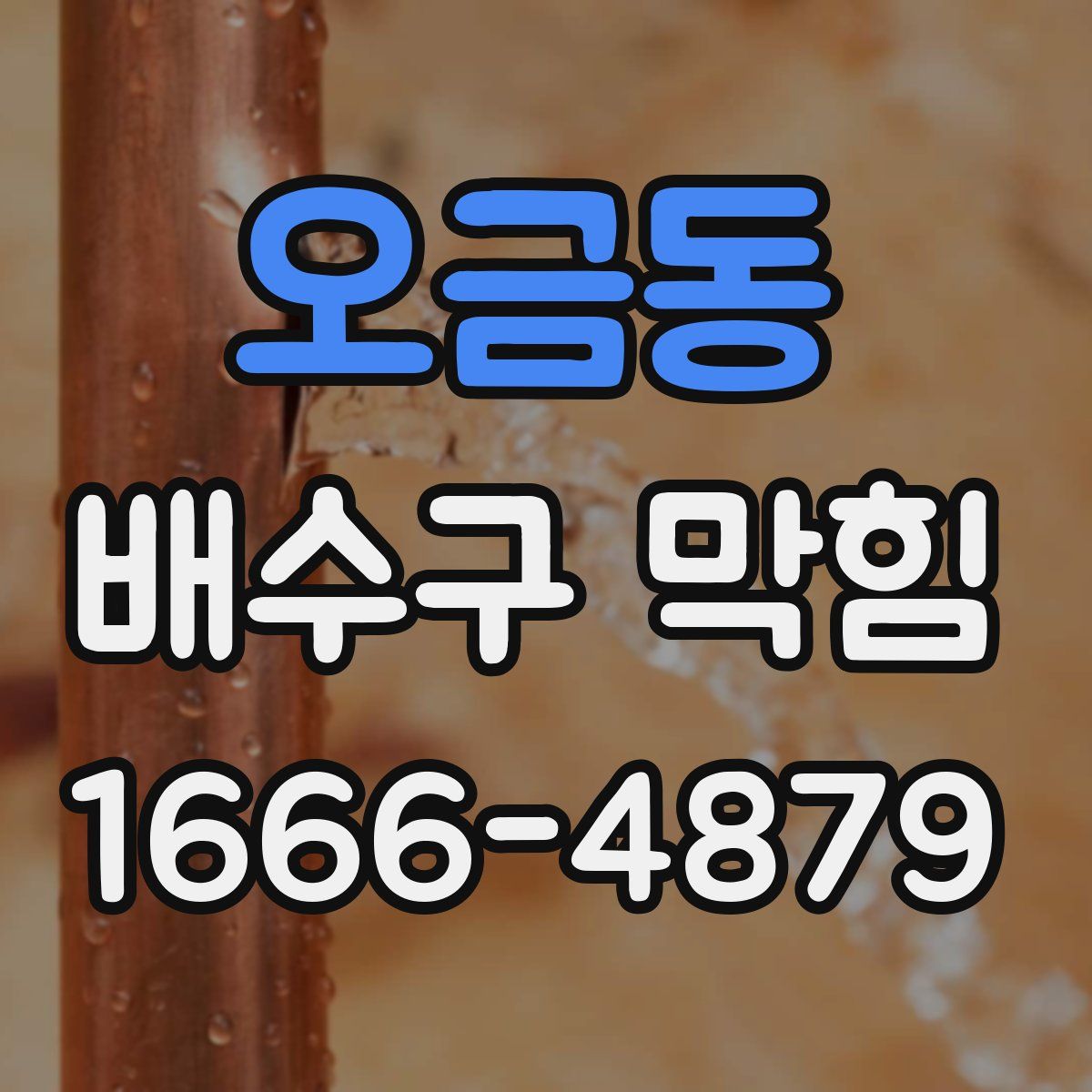 오금동 배수구 막힘