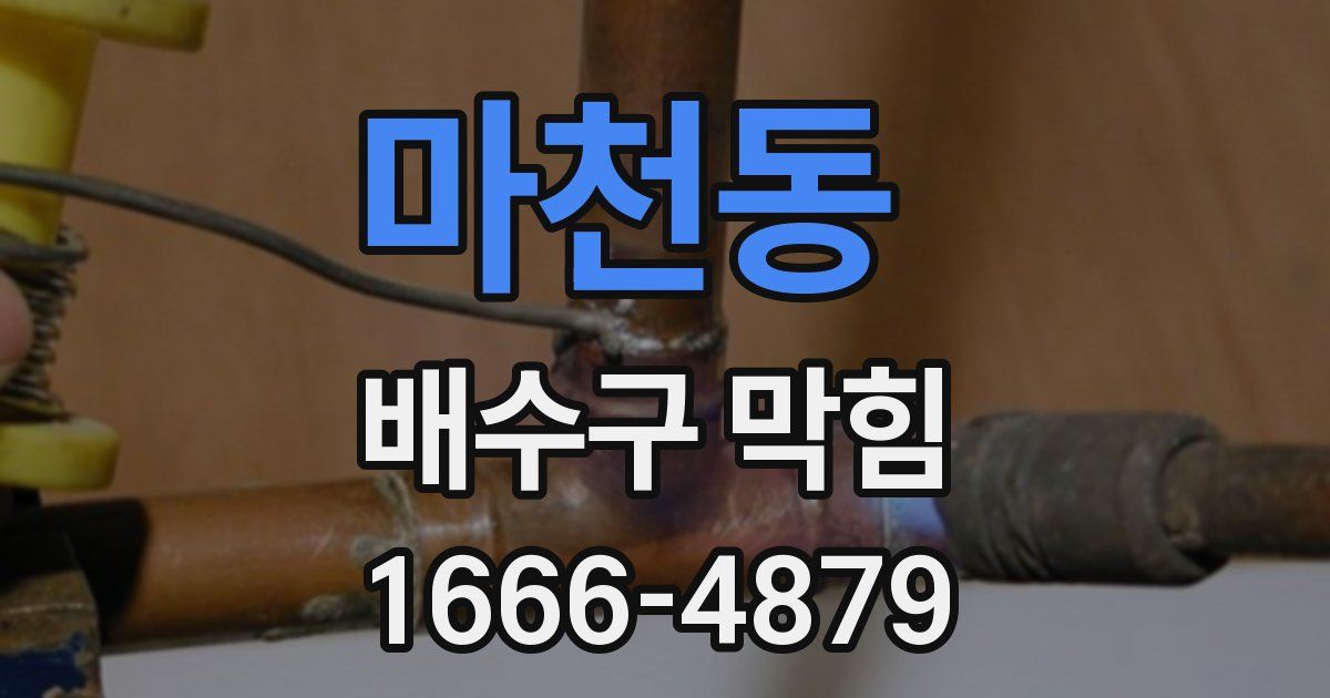 마천동 배수구 막힘