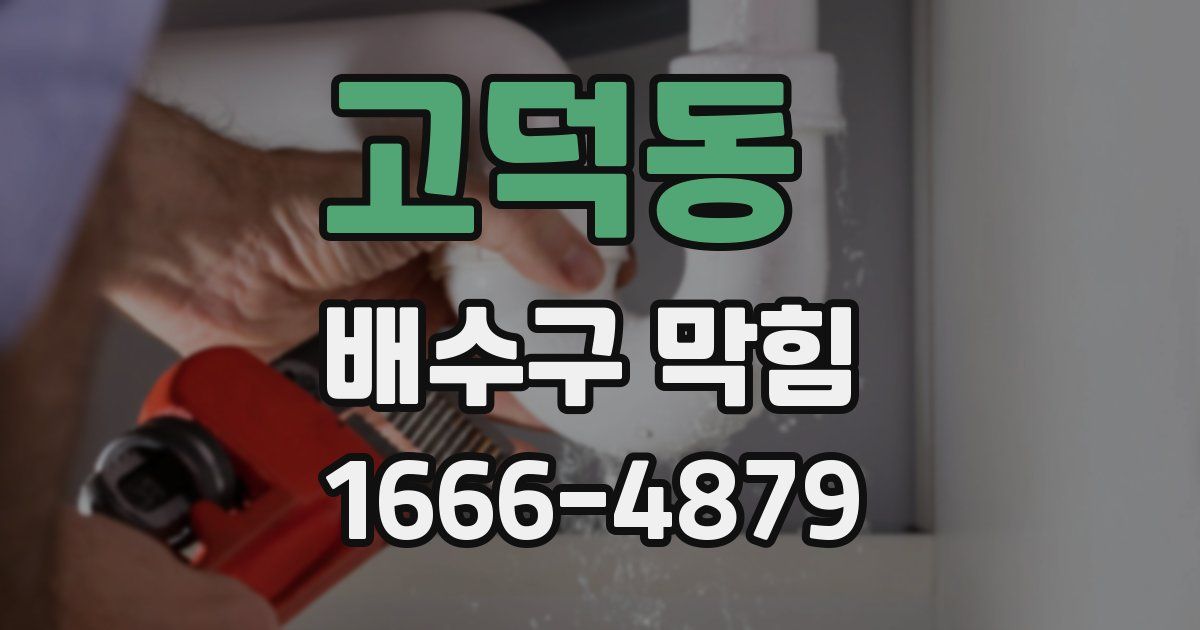 고덕동 배수구 막힘