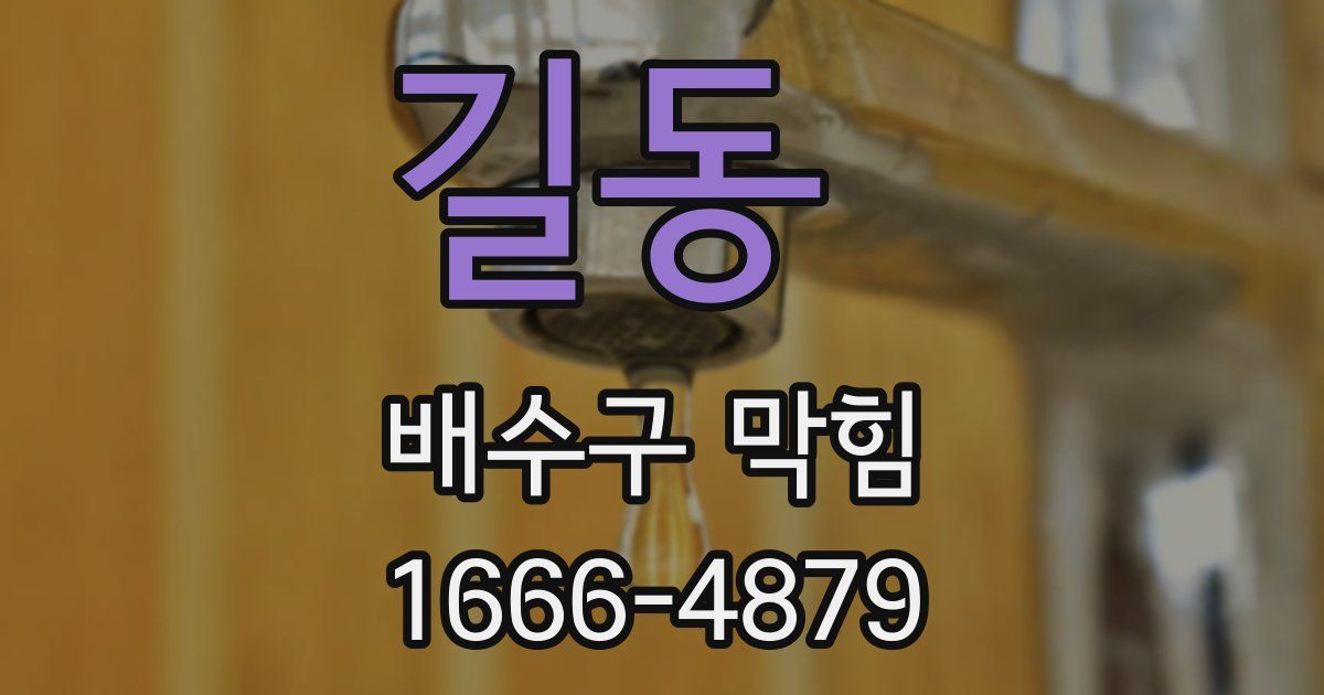 길동 배수구 막힘