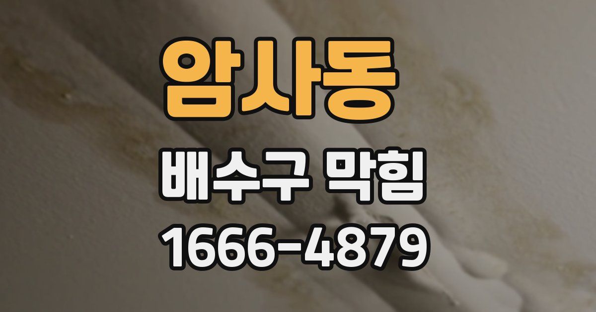 암사동 배수구 막힘