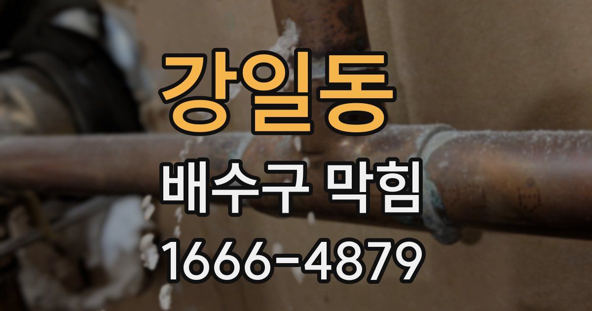강일동 배수구 막힘