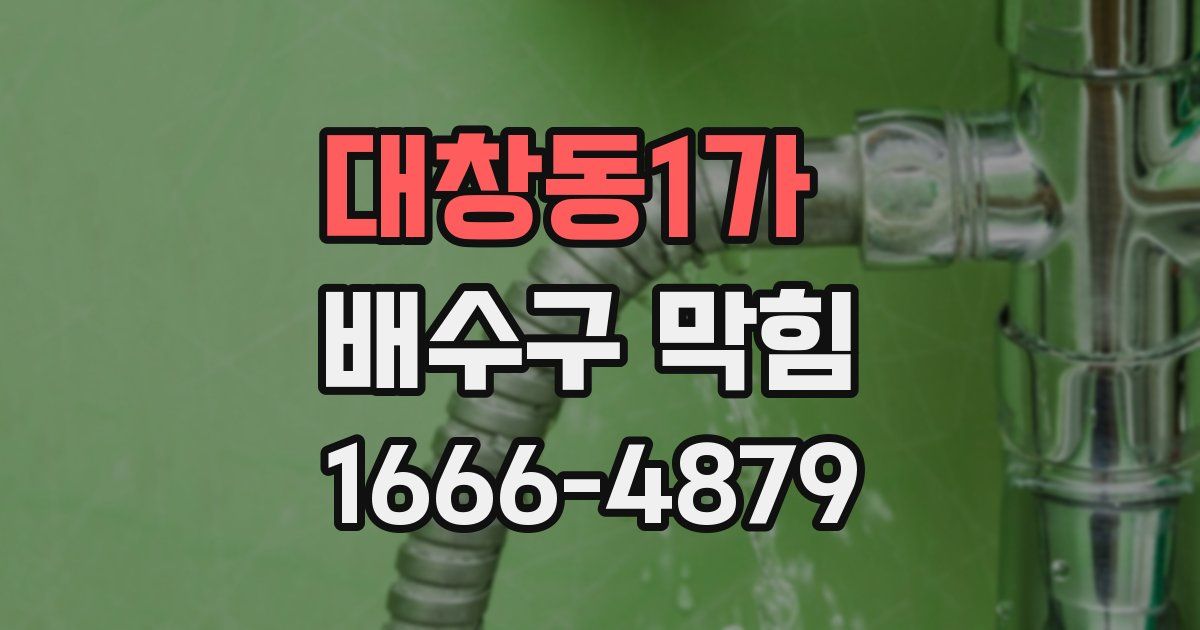 대창동1가 배수구 막힘