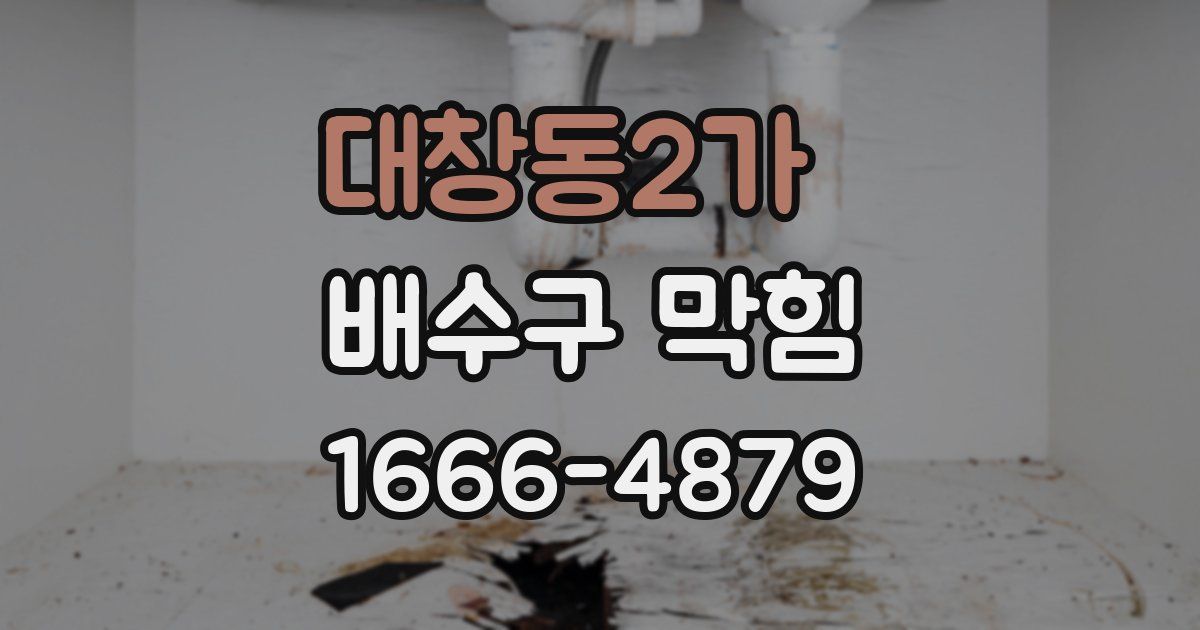 대창동2가 배수구 막힘