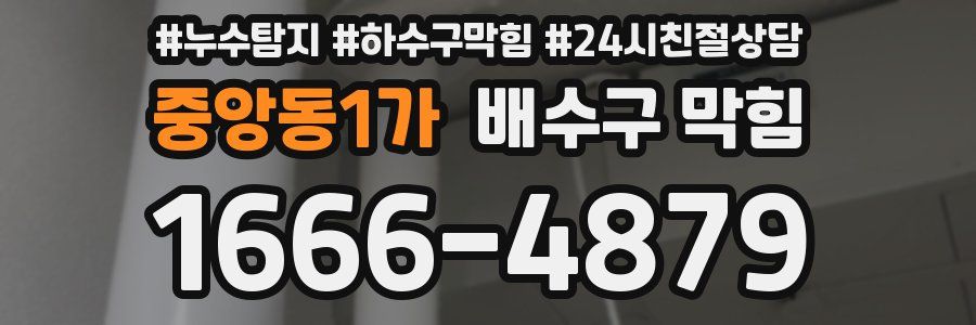 중앙동1가 배수구 막힘