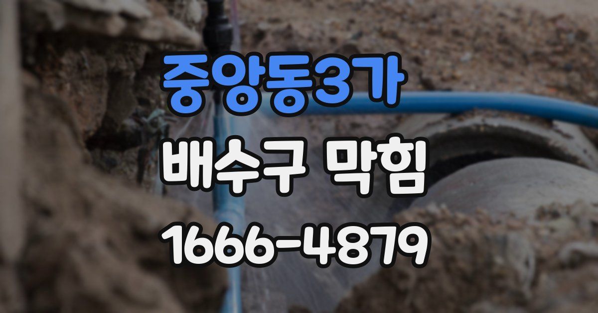 중앙동3가 배수구 막힘