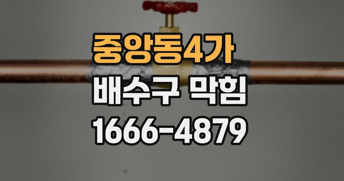 중앙동4가 배수구 막힘