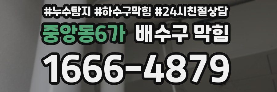 중앙동6가 배수구 막힘