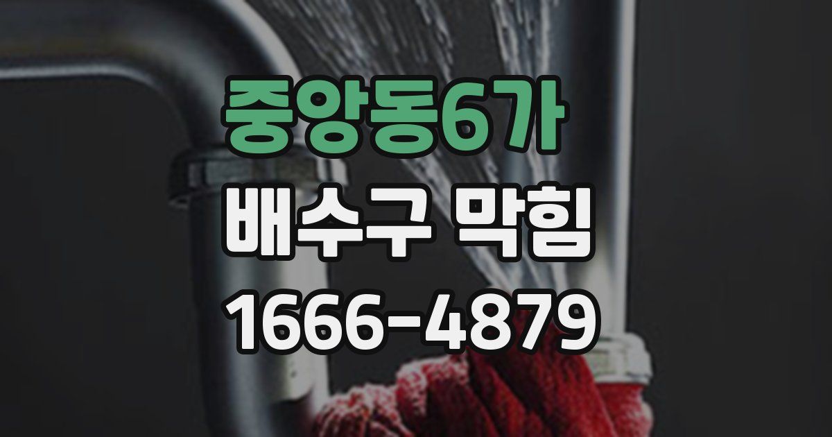 중앙동6가 배수구 막힘