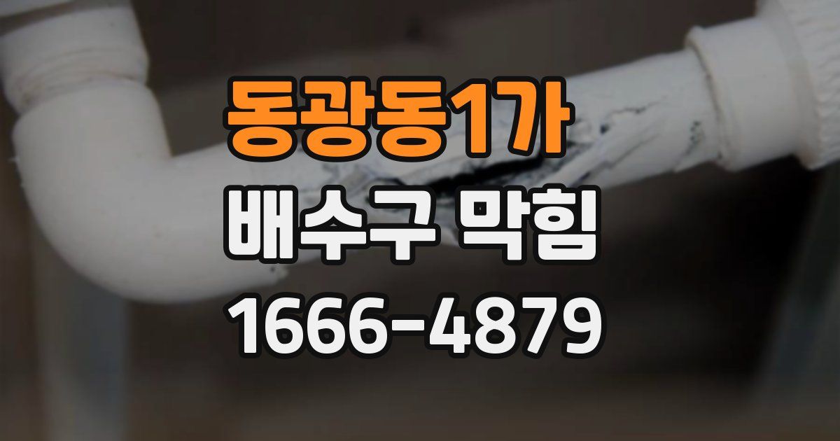 동광동1가 배수구 막힘