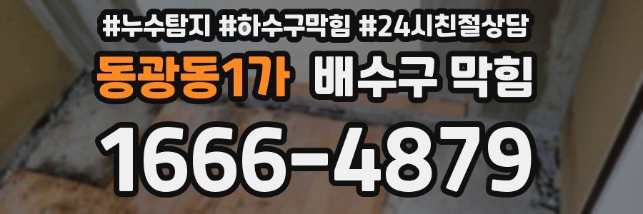 동광동1가 배수구 막힘