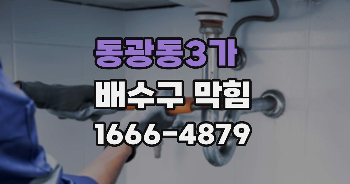 동광동3가 배수구 막힘