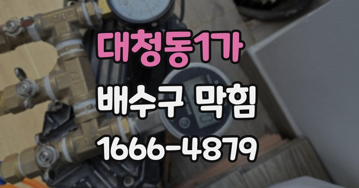 대청동1가 배수구 막힘