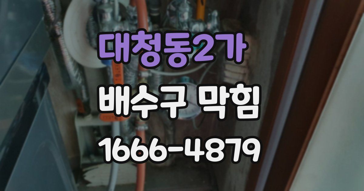 대청동2가 배수구 막힘