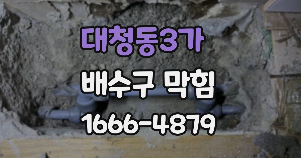 대청동3가 배수구 막힘