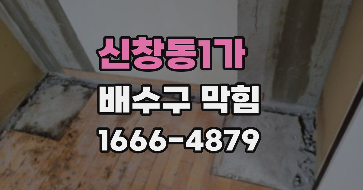 신창동1가 배수구 막힘