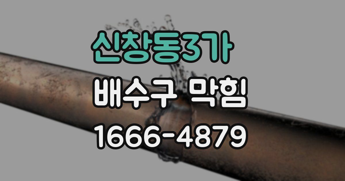 신창동3가 배수구 막힘