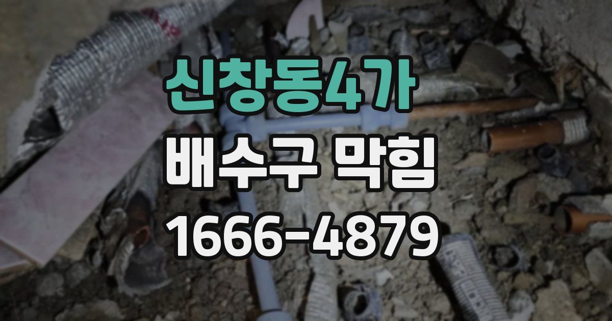 신창동4가 배수구 막힘