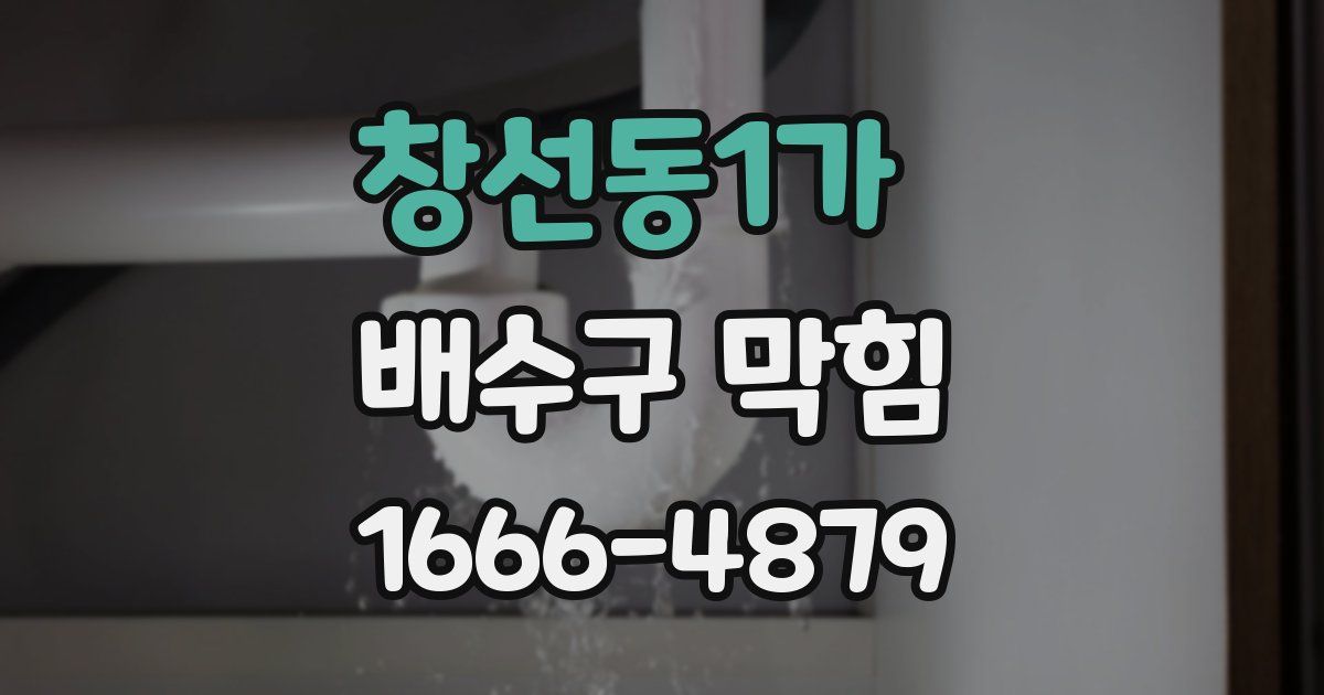 창선동1가 배수구 막힘