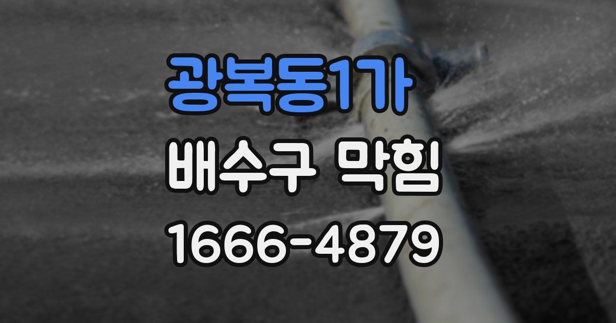 광복동1가 배수구 막힘