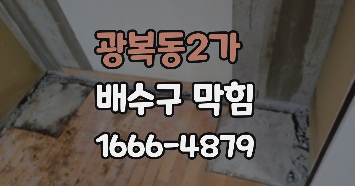 광복동2가 배수구 막힘