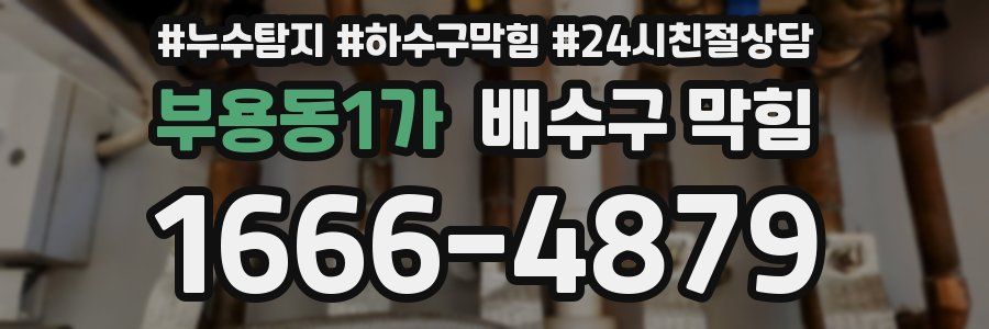 부용동1가 배수구 막힘