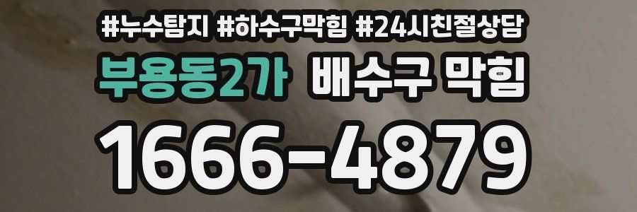 부용동2가 배수구 막힘