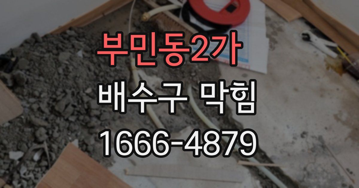 부민동2가 배수구 막힘