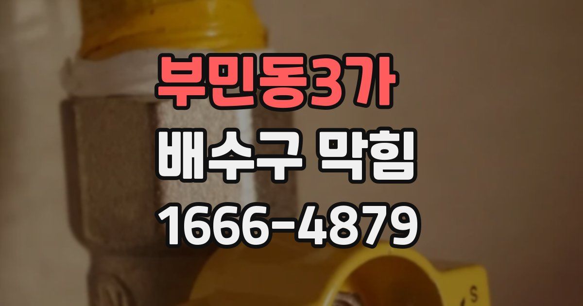 부민동3가 배수구 막힘