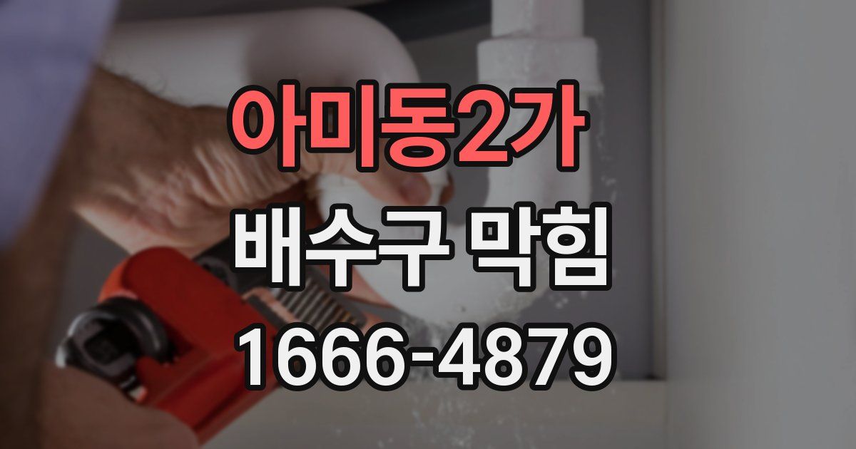 아미동2가 배수구 막힘