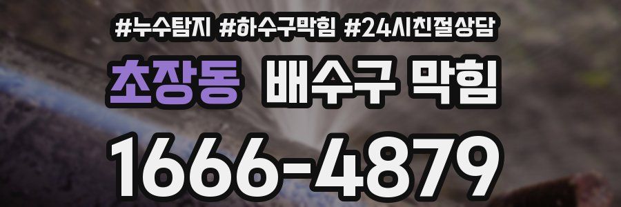 초장동 배수구 막힘