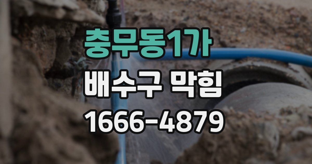 충무동1가 배수구 막힘