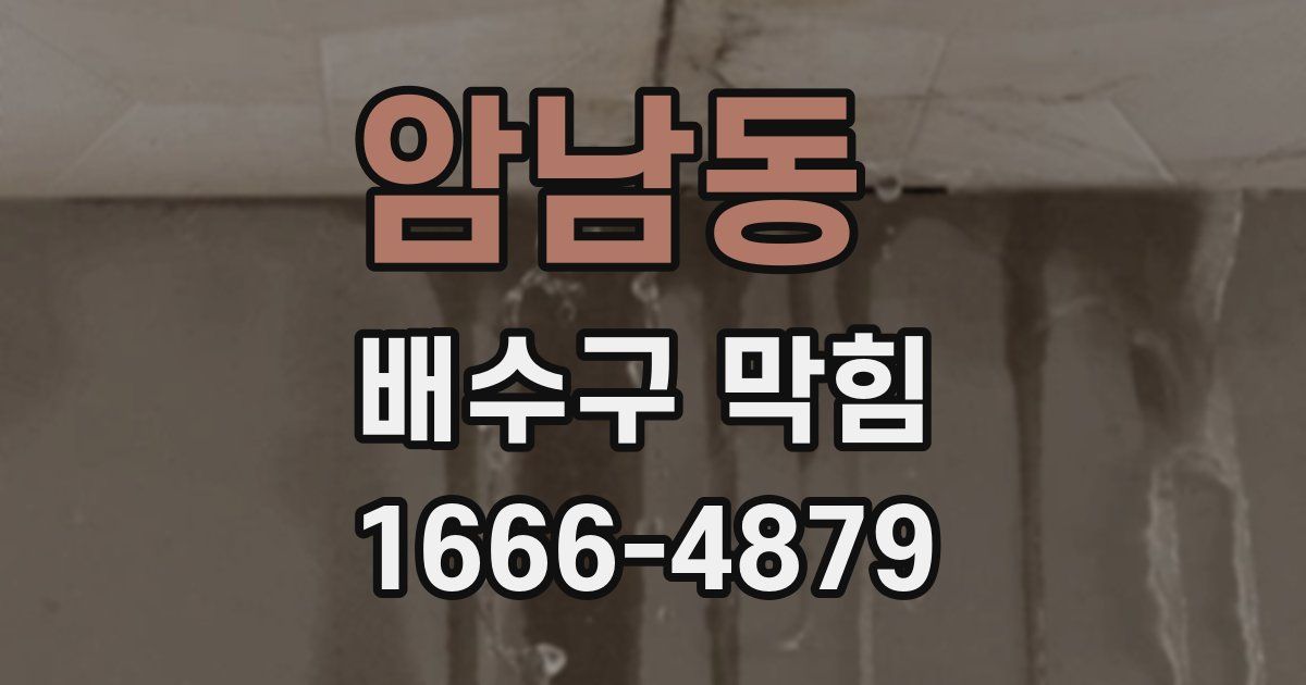 암남동 배수구 막힘