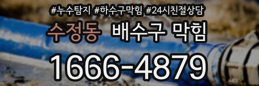 수정동 배수구 막힘