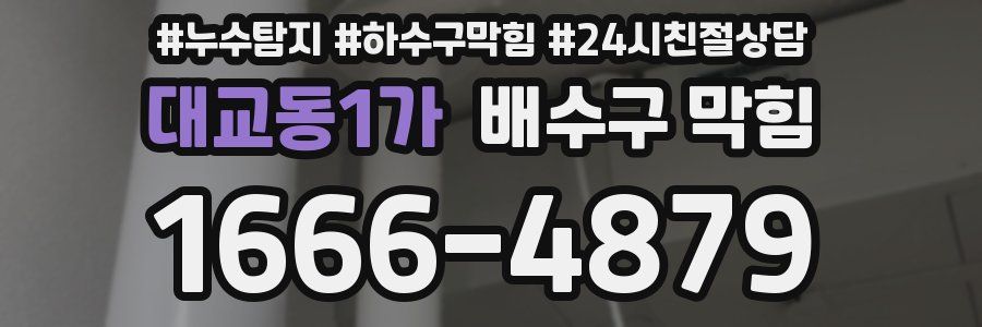 대교동1가 배수구 막힘