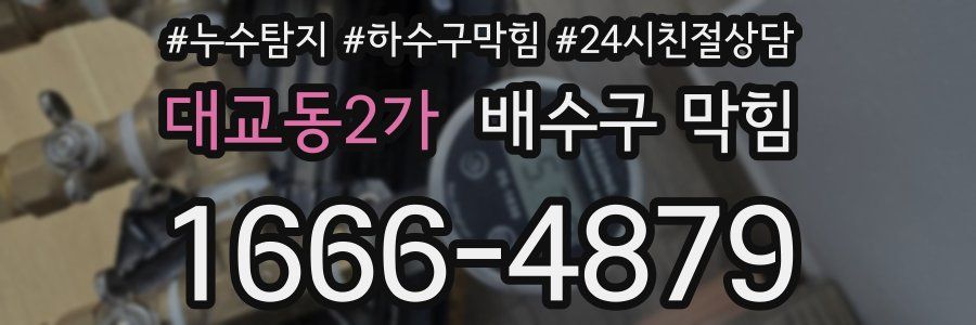 대교동2가 배수구 막힘