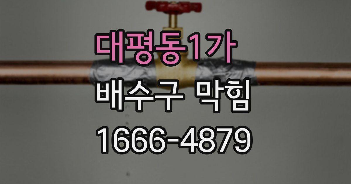 대평동1가 배수구 막힘