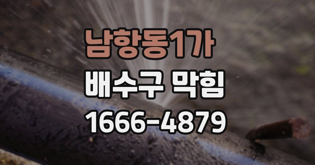 남항동1가 배수구 막힘
